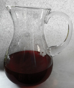 Simple Flower Etched Pitcher