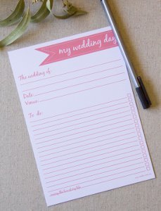 Pretty in Pink Wedding To Do List