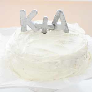 Brilliant Zinc Letter Cake Toppers