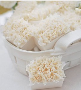 Delicate Tissue Flower Favor Boxes