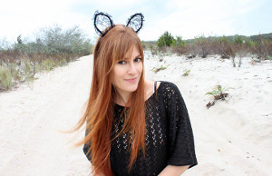 DIY Lace Halloween Cat Ears