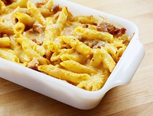 Pumpkin Mac and Cheese with Ham