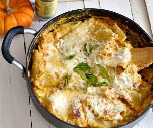 One Skillet Pumpkin Lasagna