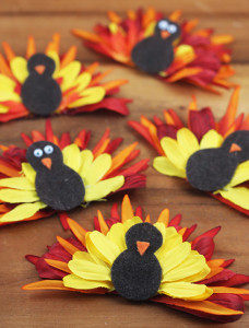 Fall Flower Turkey Decoration