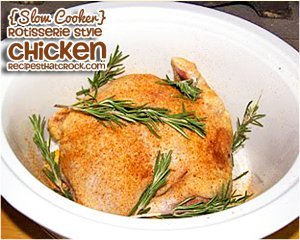 Rotisserie Style Slow Cooker Chicken