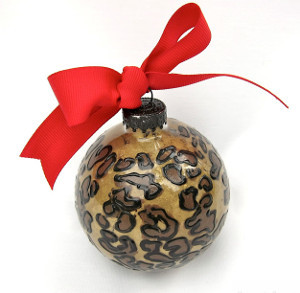 Safari Painted Glass Ornaments