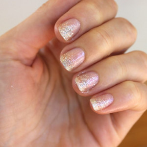 Falling Glitter Nail Design