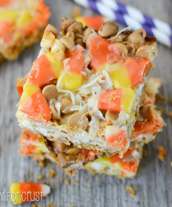 Candy Corn Magic Bars