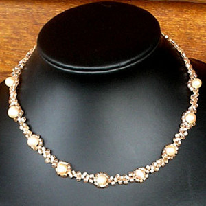 Peach Freshwater Pearl Necklace