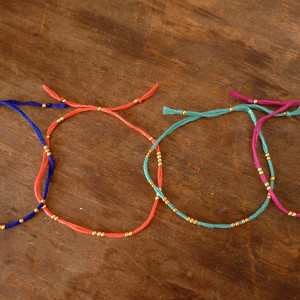 Colorful Crimp Bead Bracelet