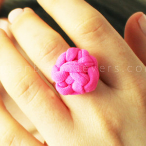 Knotted Recycled Fabric Ring