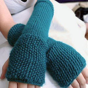 Homemade Hand Knitted Wrist Warmers/uk/mens Fingerless Gloves