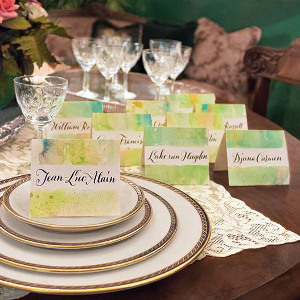 Artsy Watercolor Place Cards