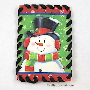 Recycled Sewing Cards for Kids
