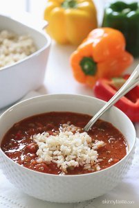 Skinny Stuffed Pepper Soup