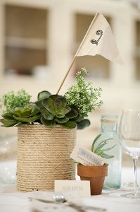 Seaside Rope and Flag DIY Wedding Centerpieces