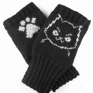 Cat Lady Fingerless Mitts