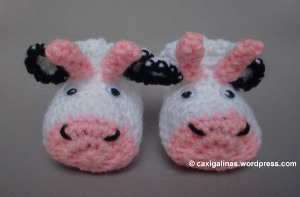 Cow Baby Booties