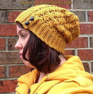 Mustard Key Tab Slouchy Hat