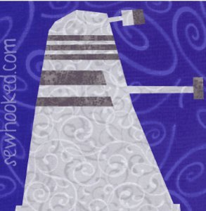 Paper Pieced Dalek Quilt Block Pattern