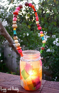 Rainbow Mason Jar Lanterns