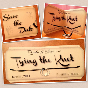 Clever Tying the Knot Save the Date