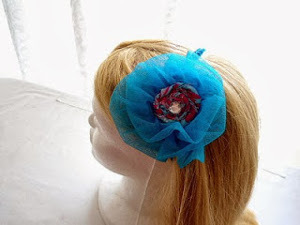 Ruffled Fabric Flower Headband