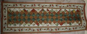 Christmas Beauty Strip Pieced Table Runner