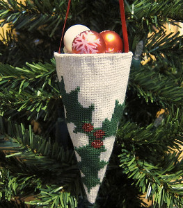 Cross Stitched Victorian Cone