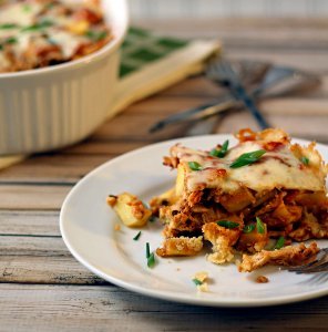 Chipotle Chicken and Sweet Potato Tamale Pie