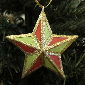 Festive Glitzy Star Ornament