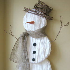 Cute Yarn Snowman Decoration