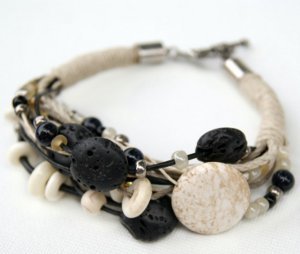 Stone and Bone Bracelet