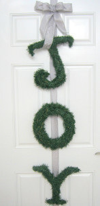 Holiday Joy Wreath Letters