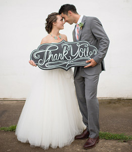 thank you chalkboard wedding
