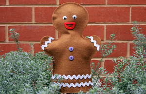 No-Sew Gingerbread Man Puppet