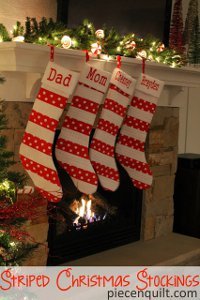 Striped Christmas Stockings