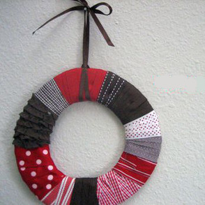 Ribbon Wrapped Wreath