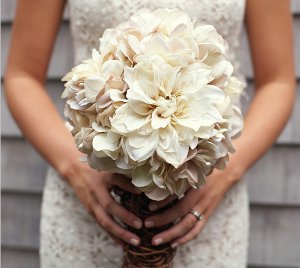 Rustic White Wedding Bouquet 