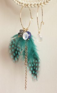 Light as a Feather Hoop Earrings