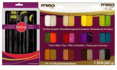 Premo! Sculpey Accents Clay Color Sampler and Essential Tool Kit