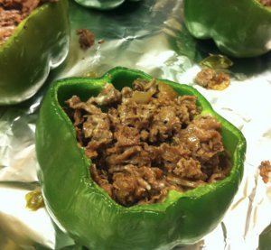 Philly Cheesesteak Stuffed Peppers | FaveHealthyRecipes.com