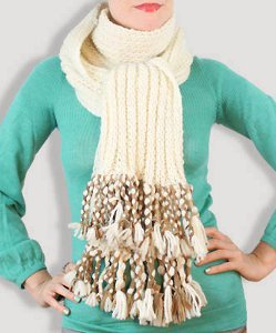 Trendy Leather Fringe Scarf