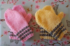 Striped Toddler Mittens