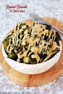 Roasted Broccoli With Cheese Sauce