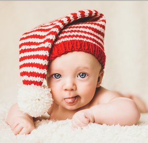 Tiny Candy Cane Stocking Cap