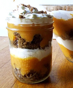 Mason Jar Pumpkin Gingerbread Dessert