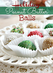 No Bake Holiday Peanut Butter Balls