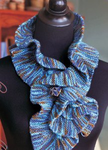 Azure Ruffle Scarf