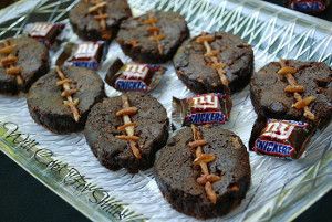 Snickers Football Brownies